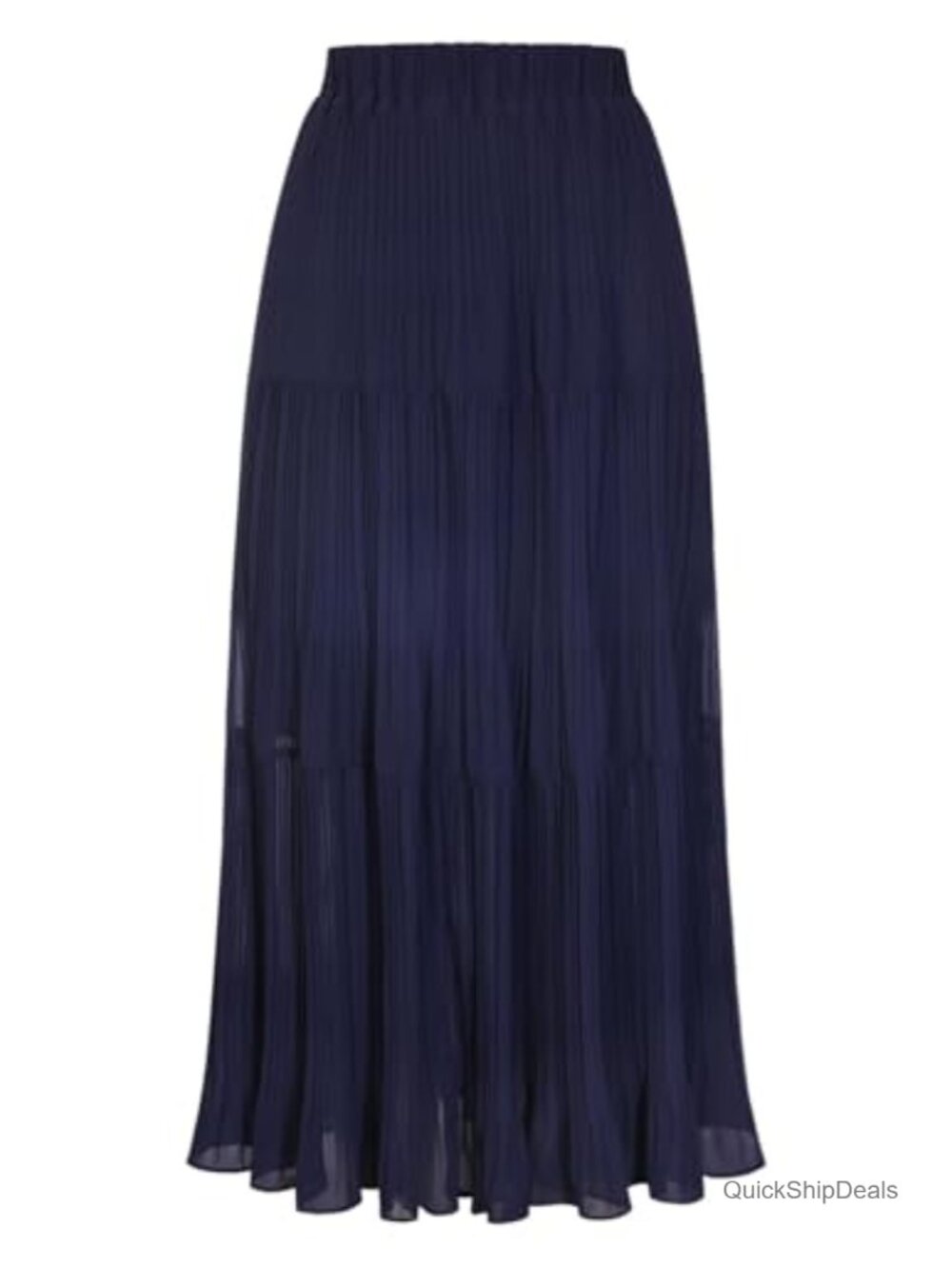 Chiffon Maxi Skirt High Waist Pleated A-Line Summer Flowy Long Skirt with